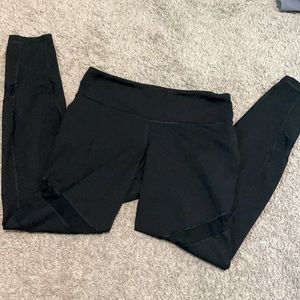 Leggings with sheer cut outs on legs